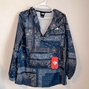 blue bandana north face windbreaker